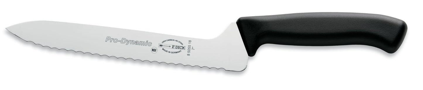 F. DICK - ProDynamic Sandwich Knife - Offset bread knife with 7���� blade & 56 HRC - Ideal for cutting bread - NSF Certified - High carbon - Ultra Sharp - Ergonomic handle - Made in Germany