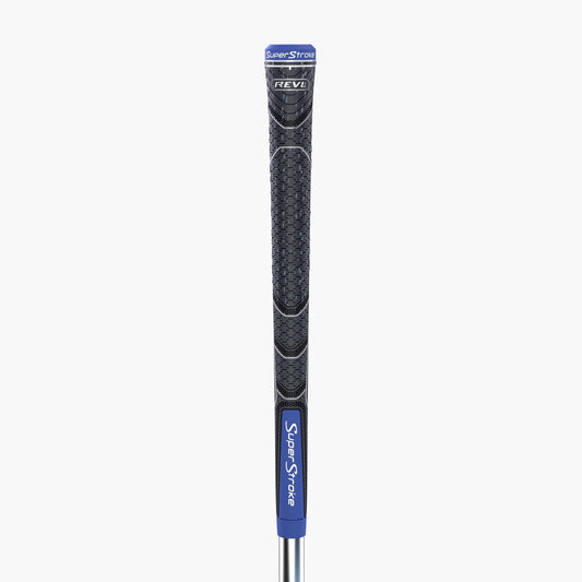 SuperStroke REVL Element Standard Golf Club Grips, .60 Round, All-weather Traction, Responsive Feel and Total Control from Every Swing, Grey/Blue