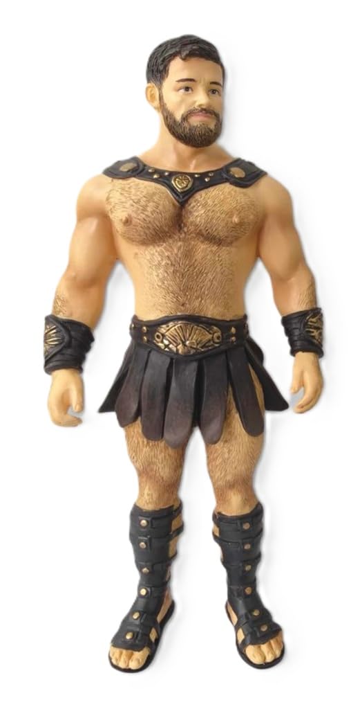 December Diamonds Gladiator Bear Figurine Ornament 55-55351, 6.5 Inch Standing Male Figure in Gladiator Outfit with Strappy Sandals, Decorative Collectible