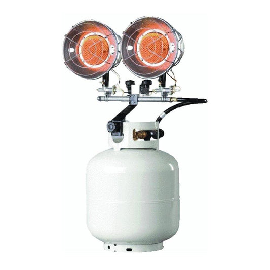 Mr. Heater F242655 MH30TS Double Tank Top Outdoor Heater, 8000 to 30000 BTU Per Hour, Chrome