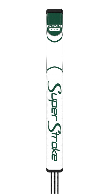 SuperStroke Zenergy Pistol Tour Golf Putter Grip with No Taper Enhanced SPYNE Technology, New Multi-Zone Texturing and Tech-Port, Green