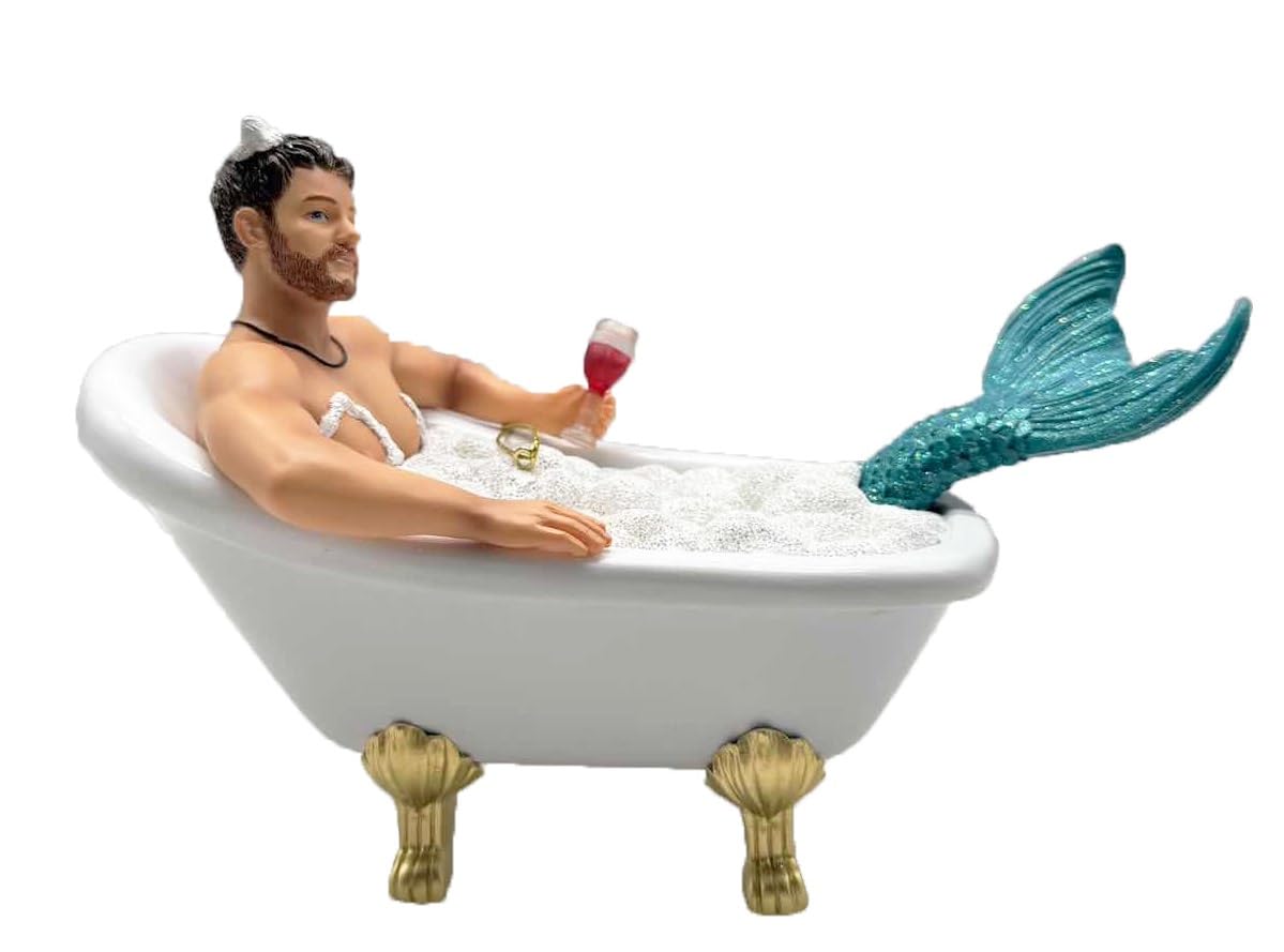 December Diamonds 55-55477 Mr. Bubbles Merman Ornament, 7 Inches