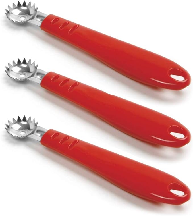 Norpro Strawberry Tomato Corer Huller Stem Remover For Strawberries (3-Pack)