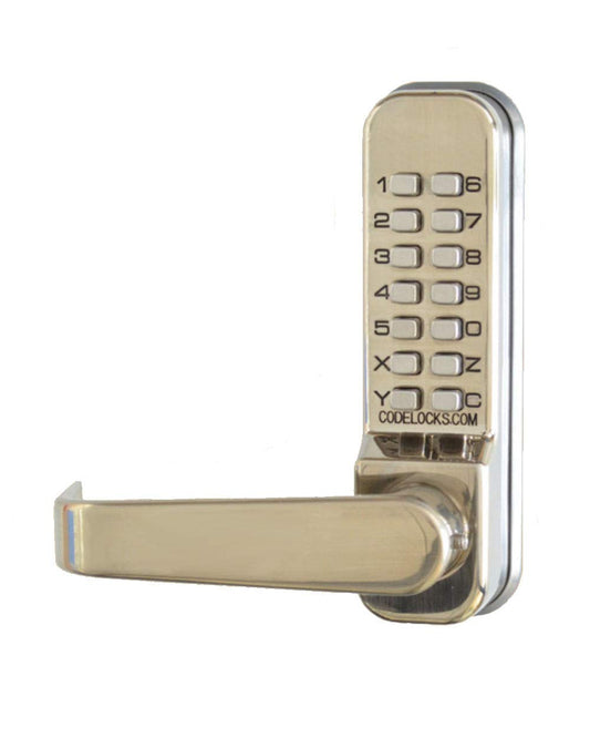 Mechanical Lockset, Stainless Steel, Lever