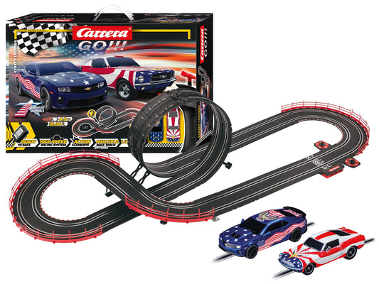 Carrera GO Electric Powered Slot Car Racing Kids Toy Race Track Set 1:43 Scale, Street Legends