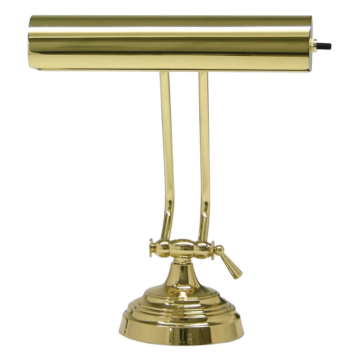 House of Troy AP10-21-61 Advent Collection 10-1/2-Inch Adjustable Piano/Desk Portable Lamp, Polished Brass
