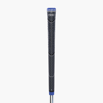 SuperStroke REVL Element Standard Golf Club Grips, .60 Round, All-weather Traction, Responsive Feel and Total Control from Every Swing, Grey/Blue