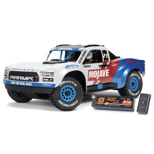 ARRMA RC Truck Mojave GROM 4X4 223S BLX BRUSHLESS Small Scale Desert Truck RTR with DSC, Battery & Charger Included, White, ARA2304ST2