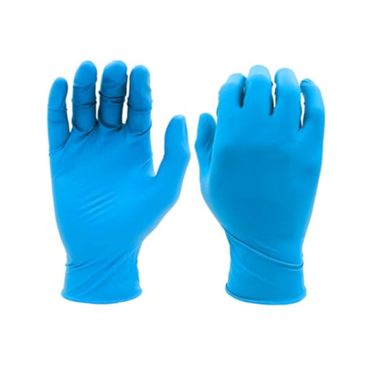 SHOWA 7502PF Sustainable EBT Latex-Free, Powder-Free, Nitrile Disposable Single Use Safety Gloves, 2.5 Mil, 9.5" Length, Medium (1 Box/200 Gloves)