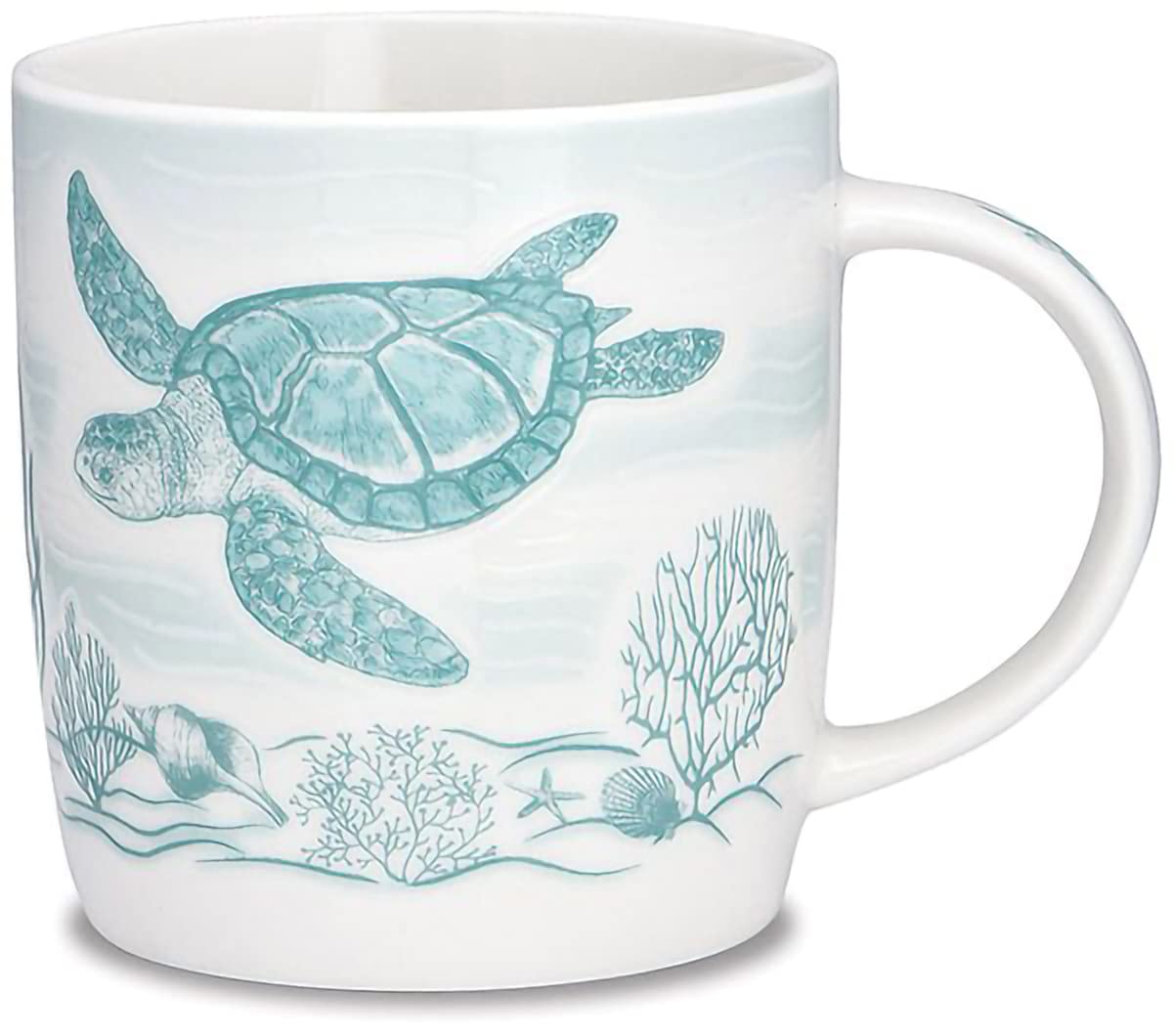 Cape Shore Atlantic Coffee Tea Mug Cup, Turtle Gifts for Birthday Christmas, 14 Oz
