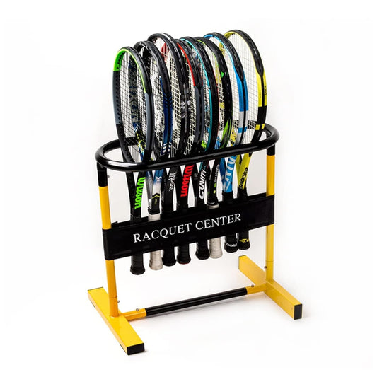 Oncourt Offcourt Racquet Center - Tennis Racquet Holder | Safely Holds Up to 15 Adult Racquets | No-Scratch Surface | No Tools Required for Assembly