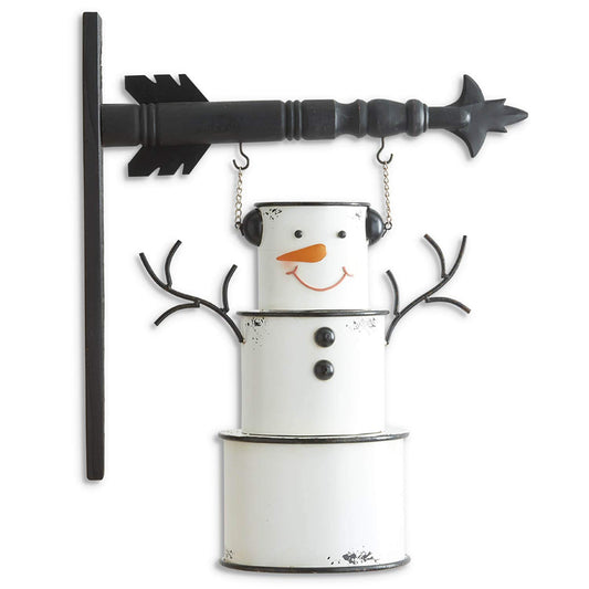 K&K Interiors 54695A 14 Inch Snowman Arrow Replacement, White