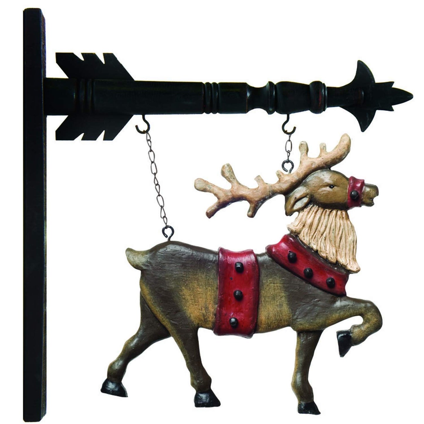 K&K Interiors 50355B 14 Inch Resin Reindeer Arrow Replacement, 2" x 13" x 14", Brown