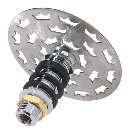 Krowne 16-144 Royal Series Glass Rinser, 4-1/2" Dia. x 4-1/4"H, Perforated Grid, 1/2" NPS with 3/8" Adapter, Stainless Steel Construction, NSF, ETLus‌‌‌‍‌‌‌‍‌‌‌‍‌‌‍‌‌‌‌‍‌‌‌‍‌