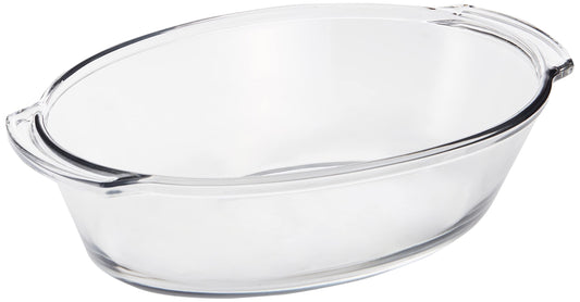 Anchor Hocking Oven Basics 4-Quart Oval Roaster Baking Dish, Crystal, Set of 1
