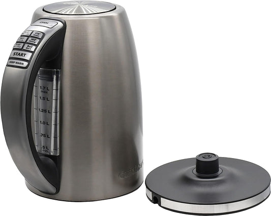 Cuisinart 1.7-Liter Stainless Steel Cordless Electric Kettle with 6 Preset Temperatures (Brushed Graphite Gray)