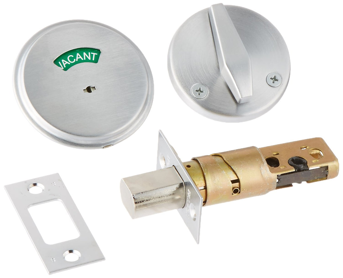 Falcon Lock D271 626 D200 Series Grade 2 Non-Handed Medium Duty Deadlock, Deadbolt Chasis, Thumbtrun Indicator, Keyless, Satin Chrome Finish