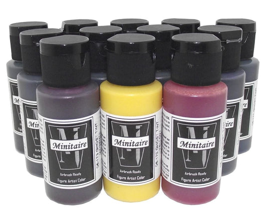 Badger Air-Brush Minitaire 12-Color Ghost Tint transparent Acrylic Paint Set