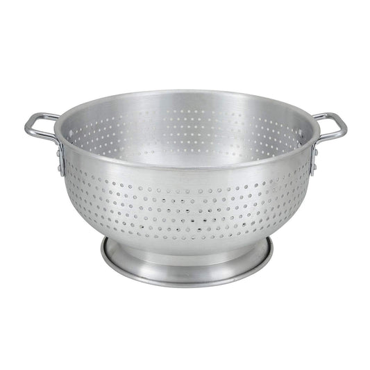 Winco Aluminum Colander with Base, 16-Quart, Medium