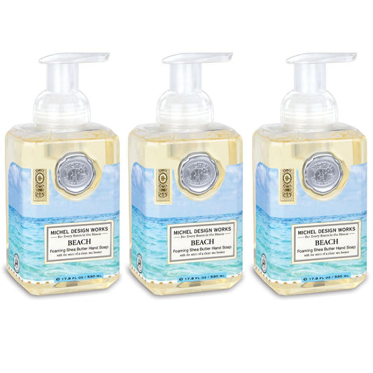 Michel Design Works Foaming Hand Soap, Beach, 17.8 Fl oz, Pack of 3