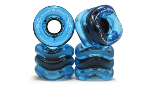 Shark Wheel 60mm 78a, Skateboard Cruising Wheels, California Roll, Set of 4 Wheels (Sapphire)