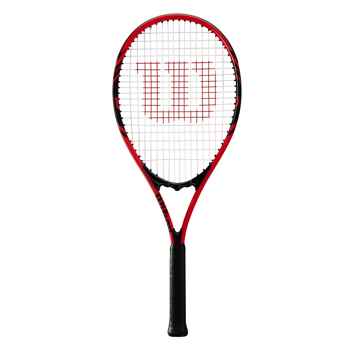 Wilson Federer Adult Recreational Tennis Racket - Grip Size 3 - 4 3/8", Red/White/Black