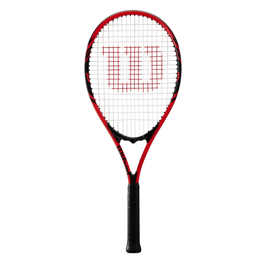Wilson Federer Adult Recreational Tennis Racket - Grip Size 3 - 4 3/8", Red/White/Black