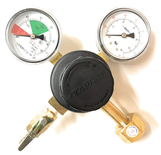 Taprite 1/4" Barb Outlet Primary Beer Soda Co2 Tank Tap Regulator 160# 2000# High Pressure