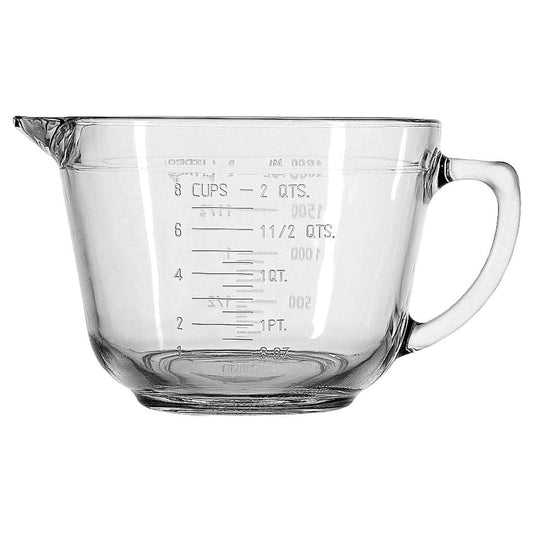 Anchor Hocking Batter Bowl, 2 Quart Glass Mixing Bowl