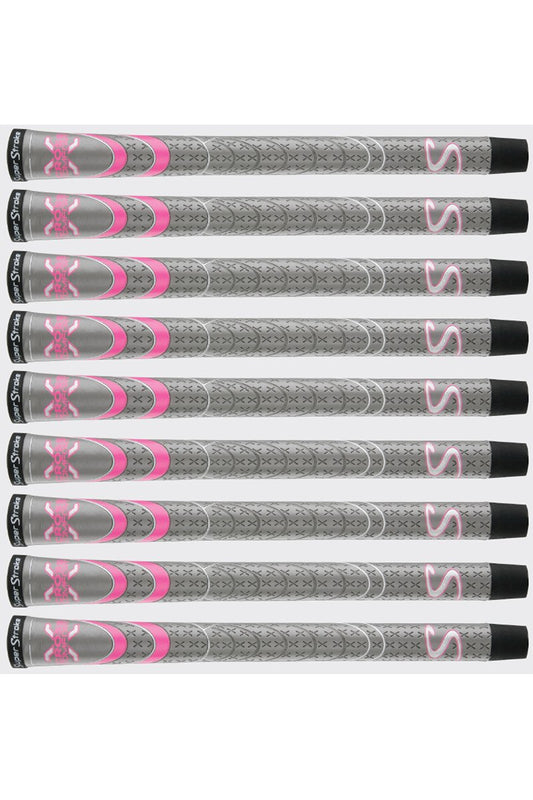 SuperStroke Cross Comfort Golf Club Grip, Gray/Pink, Undersize