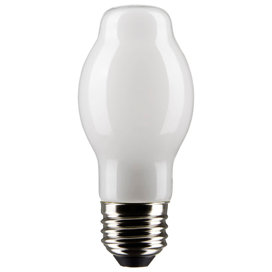 Satco S21337 BT15 LED Light Bulbs 8 Watt 120V 2700K Warm White 800 Lumen Frosted Finish E26 Medium Base Dimmable Wet Location - 6 Pack