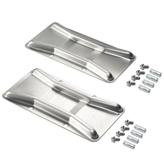 Krowne 28-201 Krowne Stainless Steel Front Caster Positioning Set, Includes (2) Stainless Steel chocks, (8) hex Screws & (8) Drop-in Anchors‌‌‍‌‌‌‍‌‌‍‌‌‌‌‍‌‌‌‍‌‌‍
