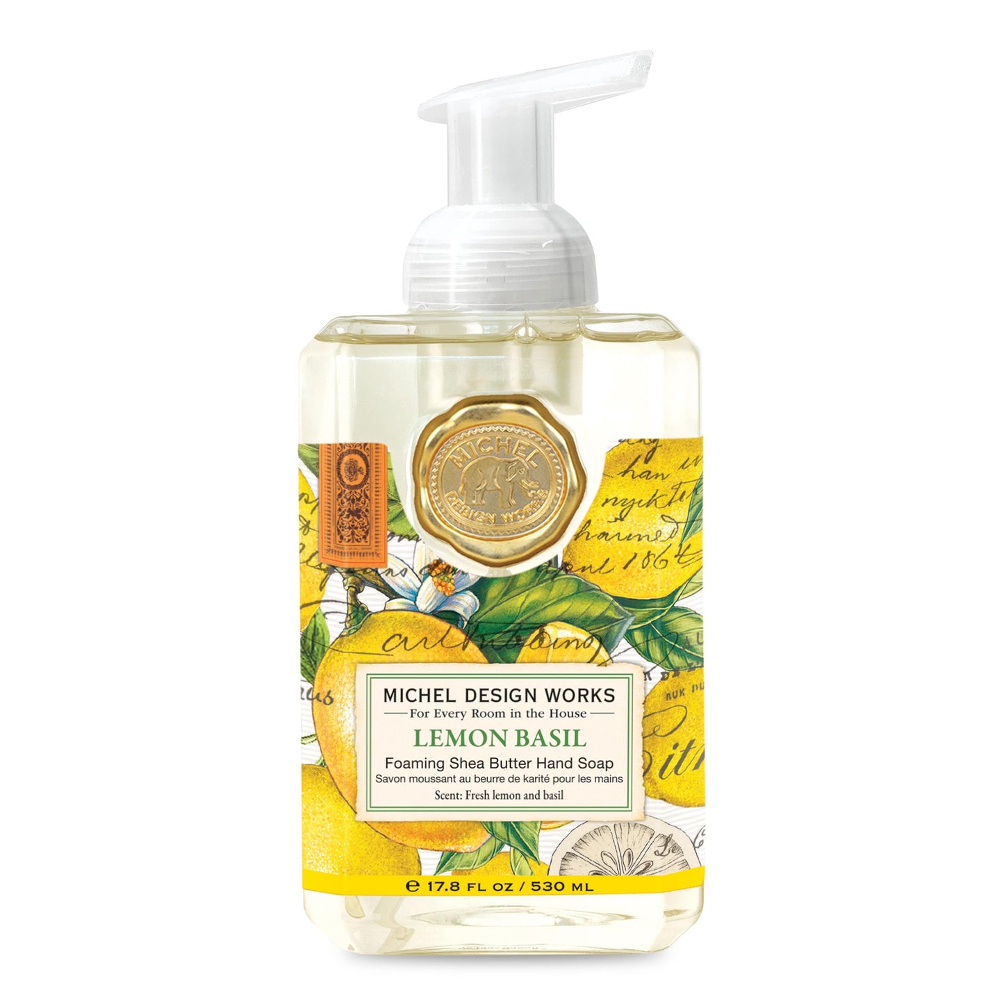 Michel Design Works Foaming Hand Soap, Lemon Basil, 1-Pack, 17.8 Fl oz Each