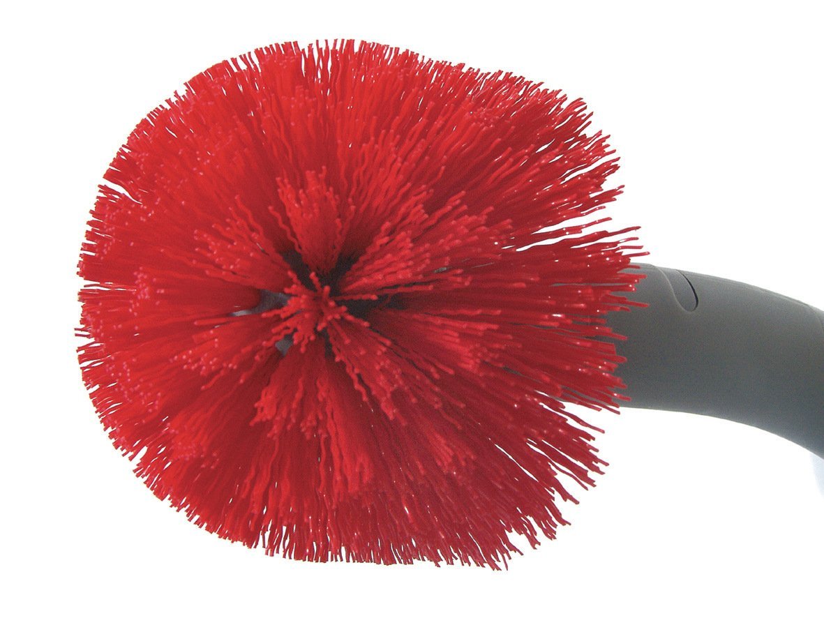 Bowl Brush, Red, Plastic, 26 In.