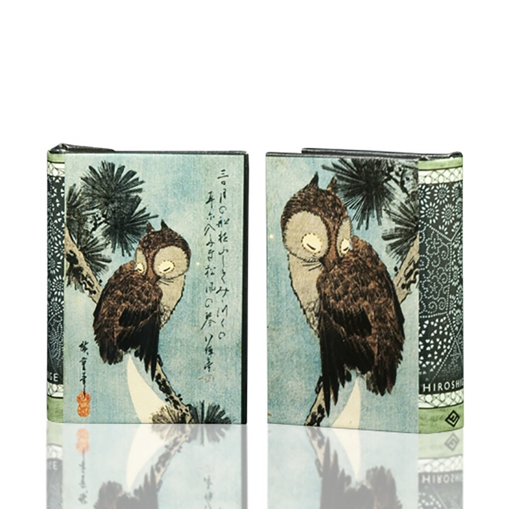 Art Masterpiece Collection Small Brown Owl on a Pine Branch by Utagawa Hiroshige Decorative Book Box