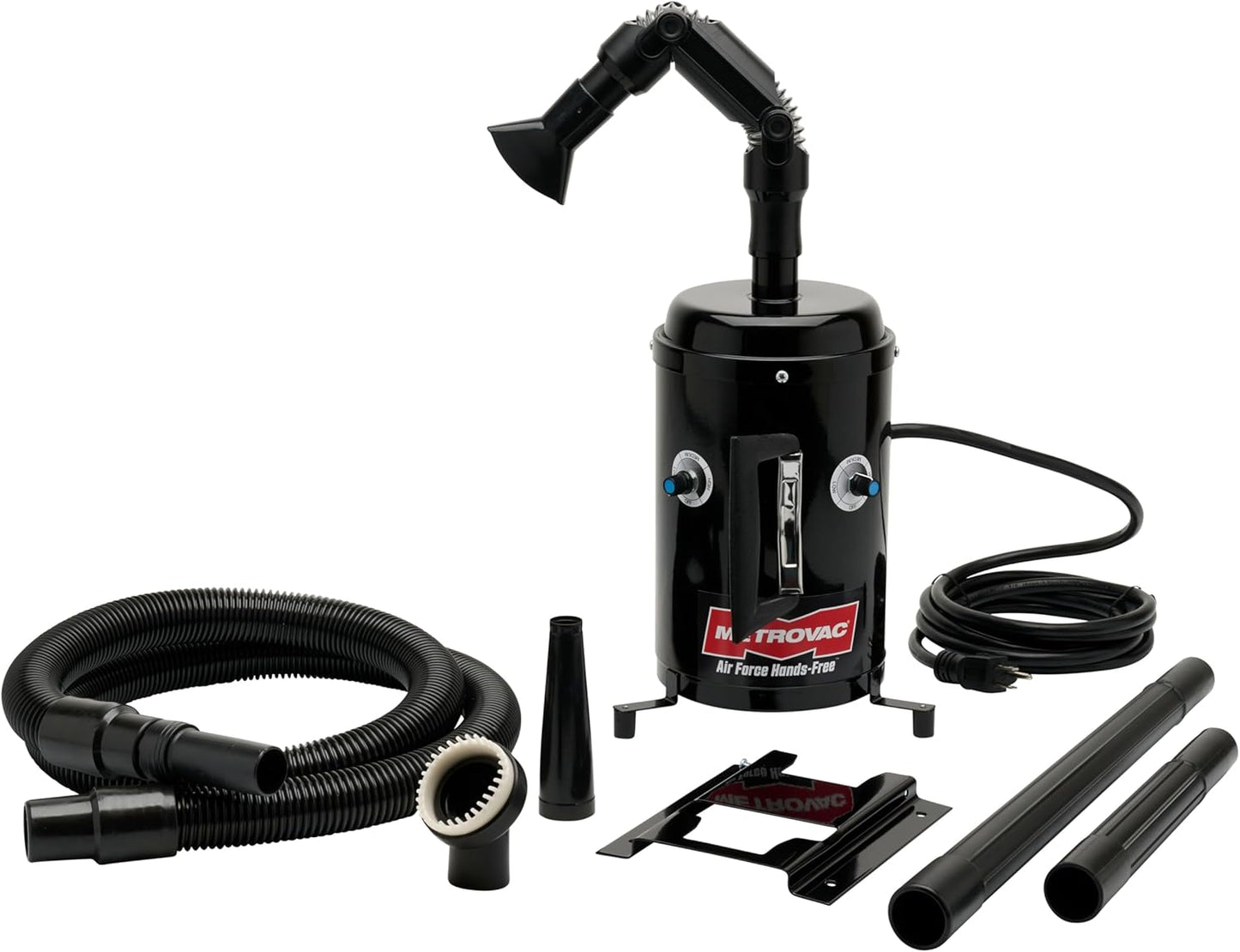 METROVAC Air Force Hands-Free High Velocity Dog Hair Dryer | Variable Speed Pet Grooming Blower with Heat and Adjustable Hose