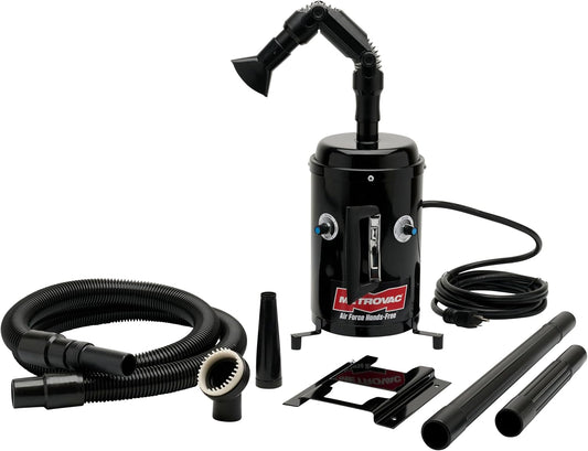 METROVAC Air Force Hands-Free High Velocity Dog Hair Dryer | Variable Speed Pet Grooming Blower with Heat and Adjustable Hose