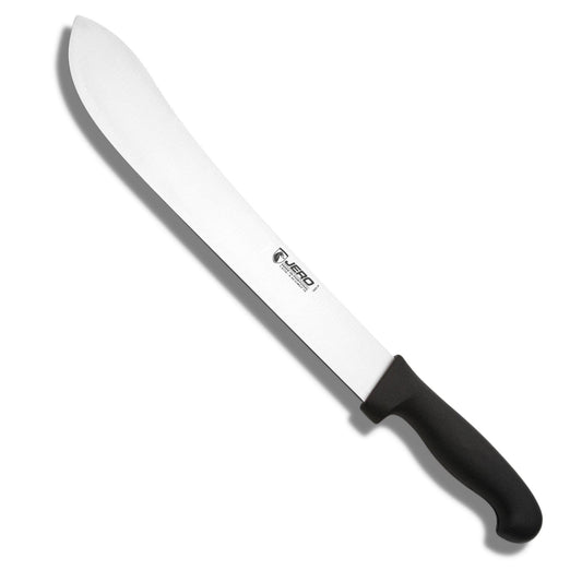 Jero Commercial Series - 12 Inch Traditional Style Butcher Knife - High Carbon Stainless Steel - Large Grip Poly Handle - Made in Portugal