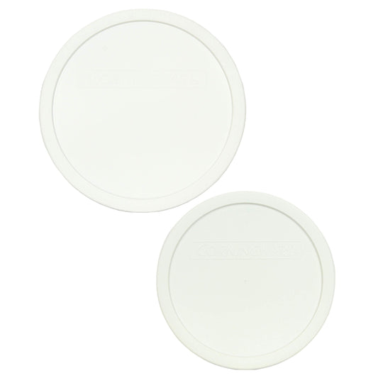 CorningWare (1) FS-1-PC 2.5Qt French White Lid and (1) F-5-PC 1.5Qt French White Lid