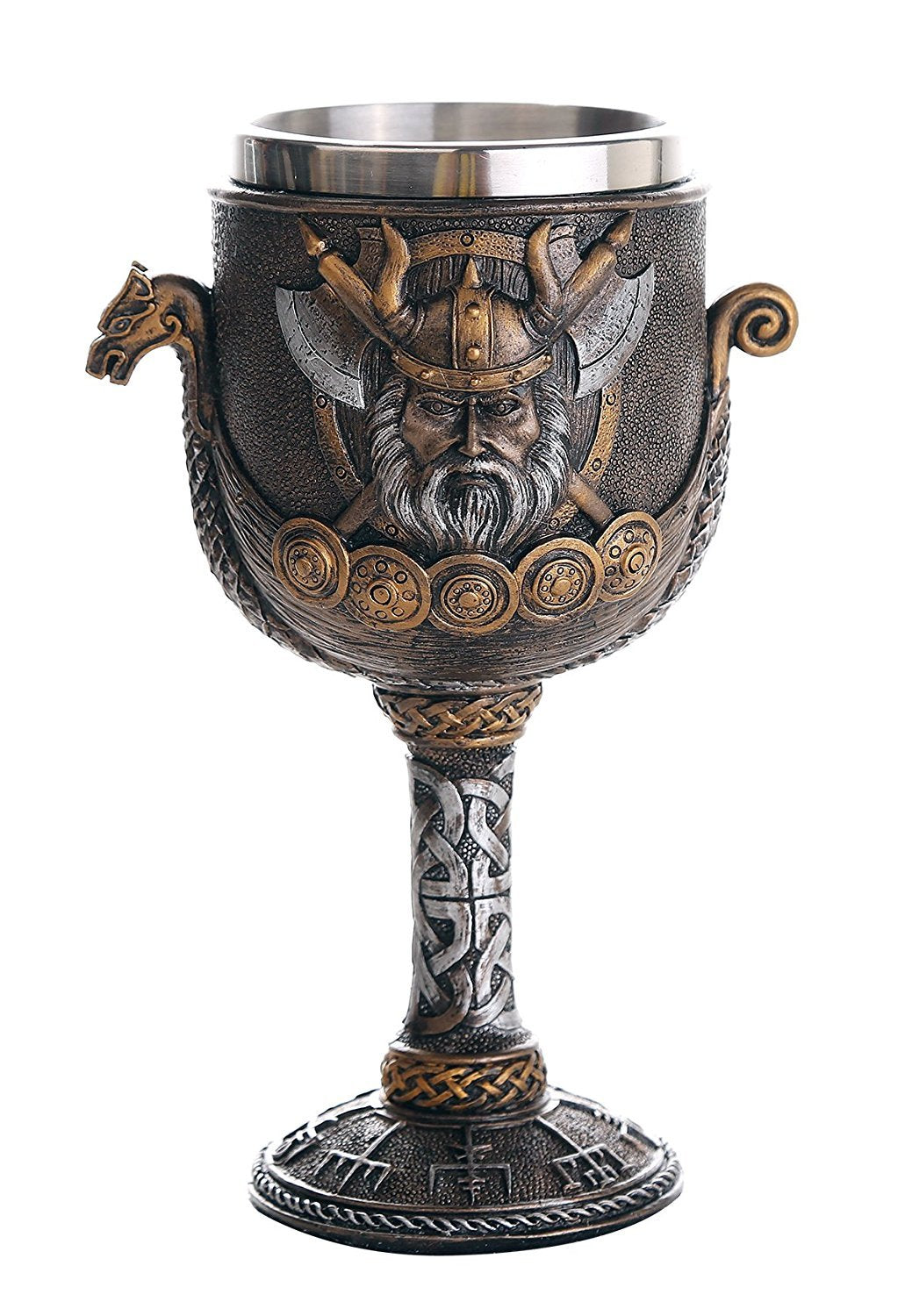 Pacific Giftware Viking Warrior Ship Ceremonial Chalice Cup 8oz Wine Goblet