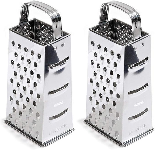 Norpro 4-Sided Stainless Steel Grater 8.25" Tall (2-Pack)