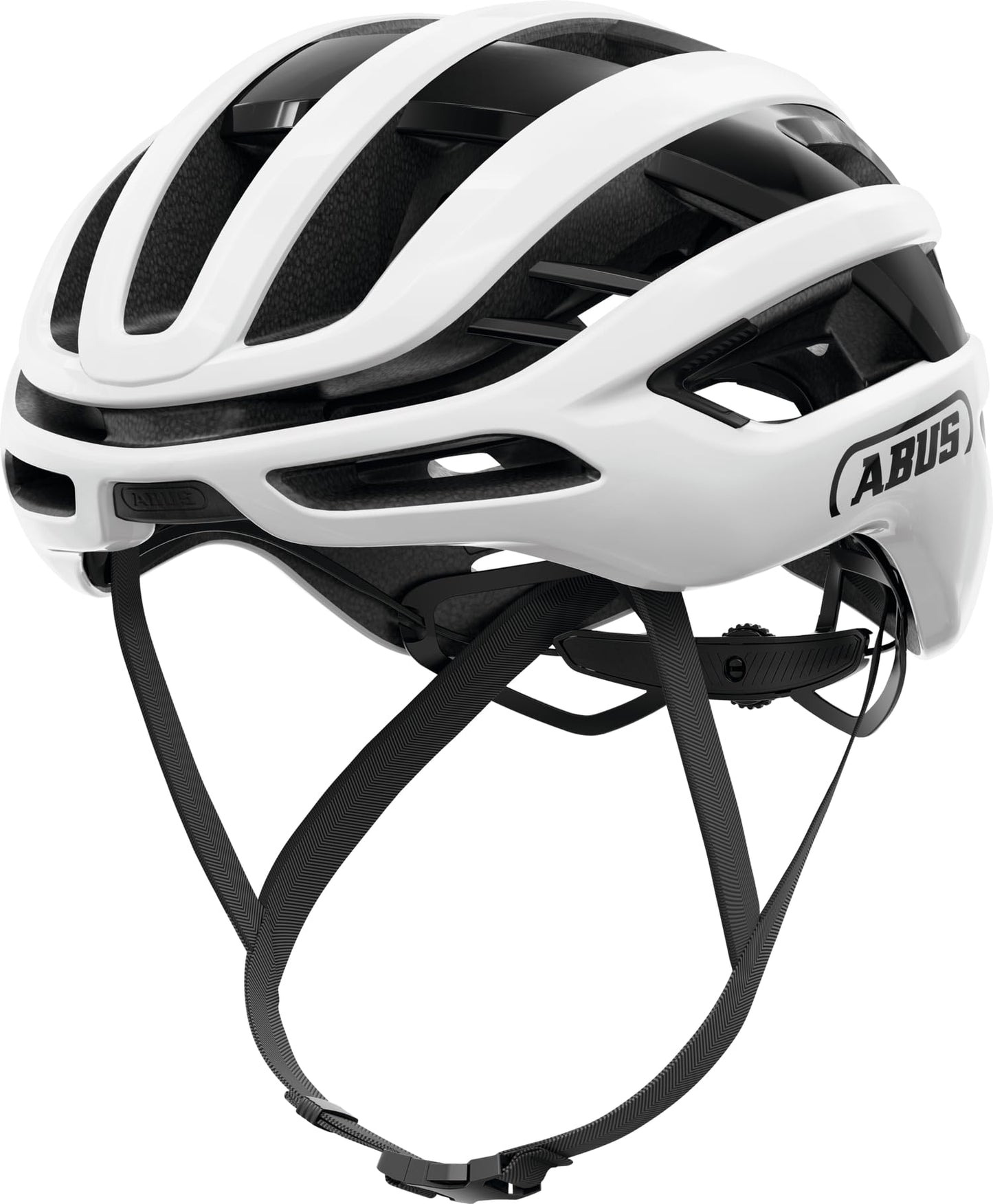 ABUS AirBreaker 2.0 Road Bike Helmet – Lightweight Bike Helmet with a Focus on Ventilation, Aerodynamics, Safety and Comfort for Professional Cycling – for Women and Men – Size M, Shiny White
