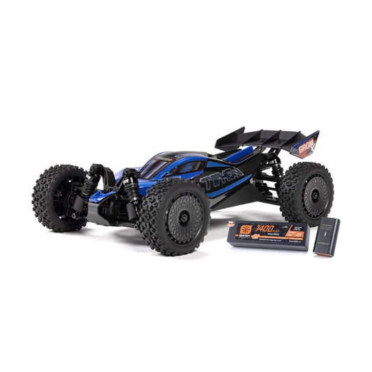 ARRMA RC Car Typhon GROM 4X4 223S BLX BRUSHLESS Small Scale Buggy RTR with DSC, Battery & Charger Included, Blue, ARA2306ST2