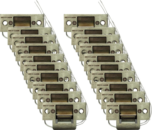 Seco-Larm SD-991A-D1Q Pack of 20 Mini No-Cut Electric Door Strikes; Indoor Use, Converts Cylindrical Lock Sets Into an Electronic Access-Controlled Locking System, Stainless Steel Keeper