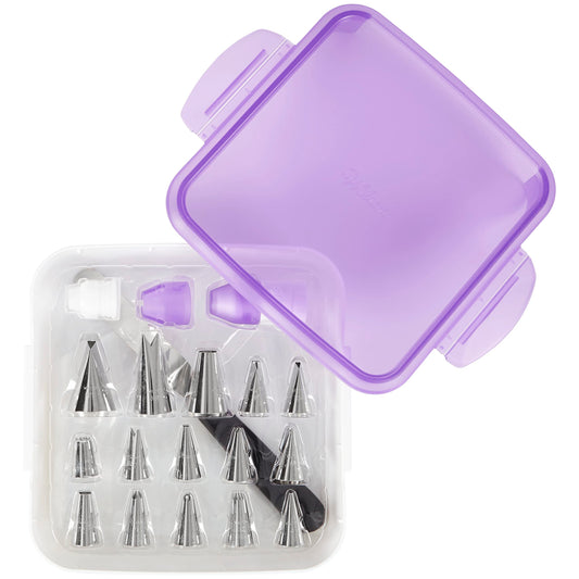Wilton Decorating Essentials Frosting Piping Kit with Storage Box, Cake & Cupcake Decorating Set, 33 Piece Set