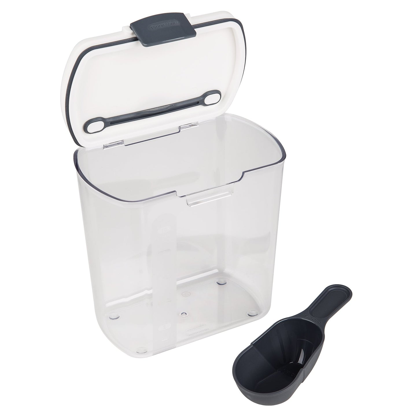 PrepWorks Storage Container for Grains, Clear Plastic and Hinged Lid, 2.5 Quarts