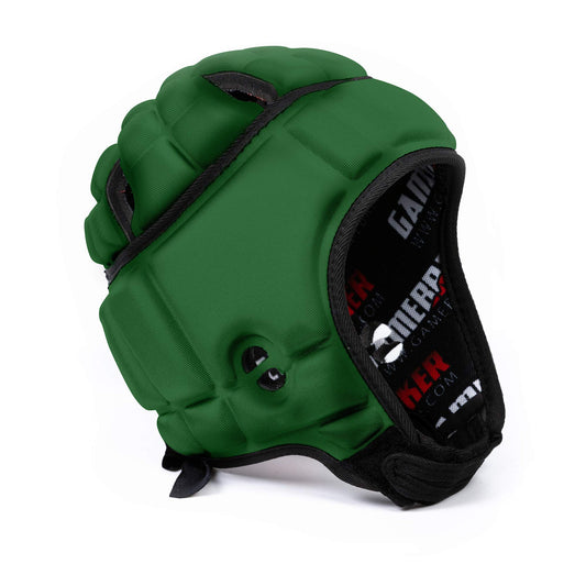 GameBreaker Multi-Sport Soft Shell Headgear - Lightweight Protective Helmet with Virginia Tech 5-Star Rating - Flag Football, 7v7, Rugby, MMA - Youth & Adult (Green, Large)