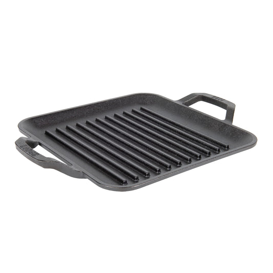 Lodge Cast Iron Chef Collection Square Grill Pan, Pre-Seasoned - 11 in