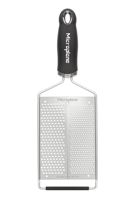 Microplane Gourmet Dual Grater - Fine and Coarse Stainless Steel Blades for Effortless Parmesan Cheese Grating and More