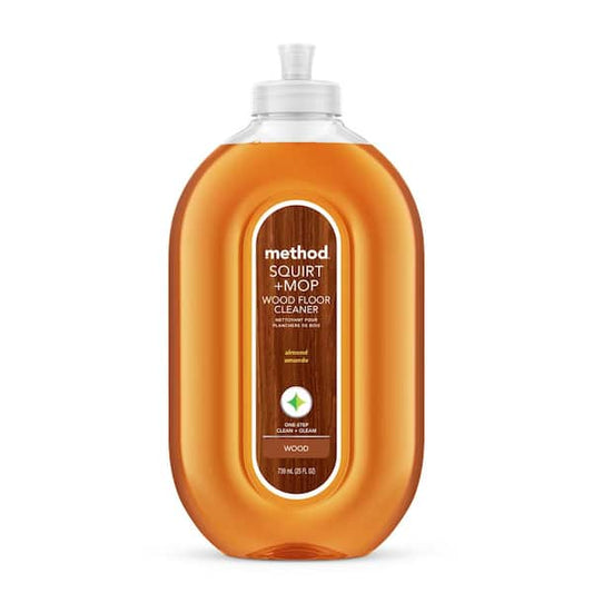 DX08 Method 25 oz. Almond Squirt Plus Mop Wood Floor Cleaner Household Cleaning Spray-3pk